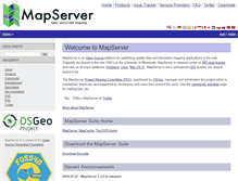 Tablet Screenshot of mapserver.org